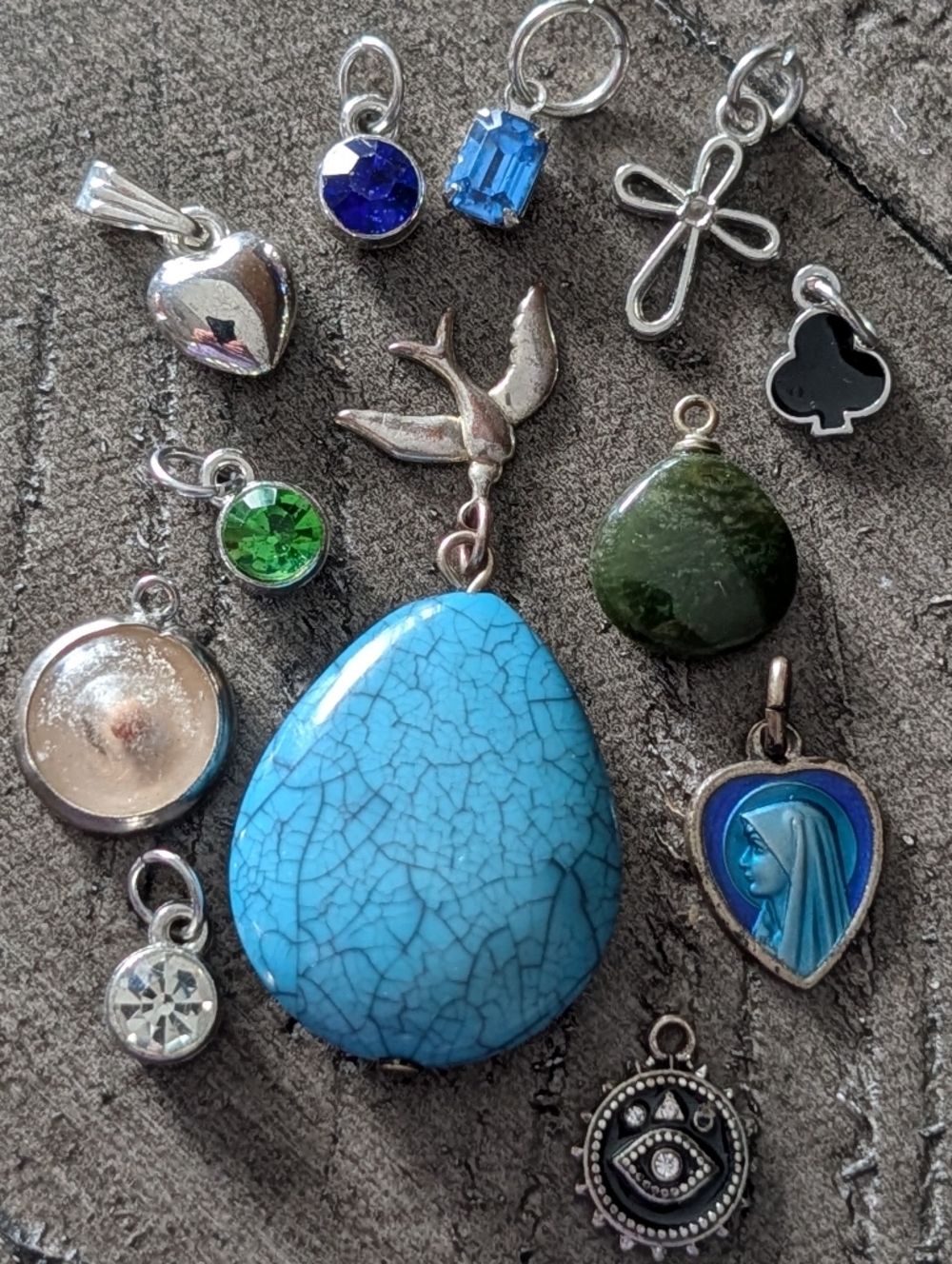 Silver Tone Variety Charm Collection